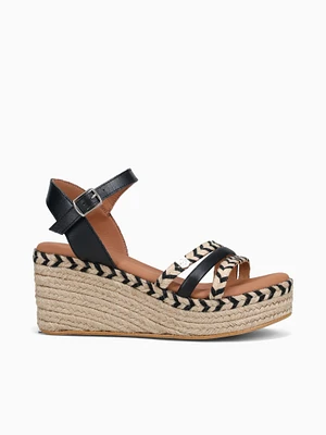 Albany Cuerda Negro Rafia Leather