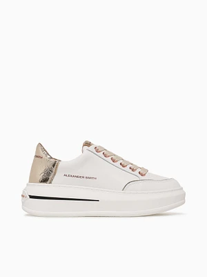 Lancaster Woman White Gold leather