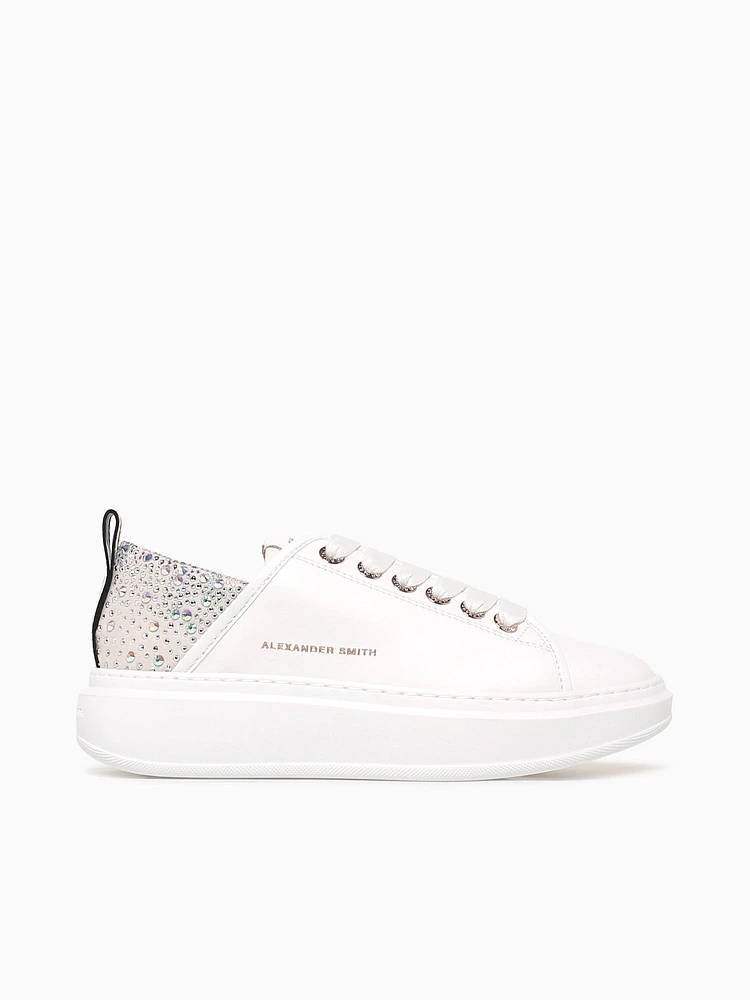 Wembley Woman White Iride azure leather