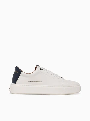 London Man White Blue leather