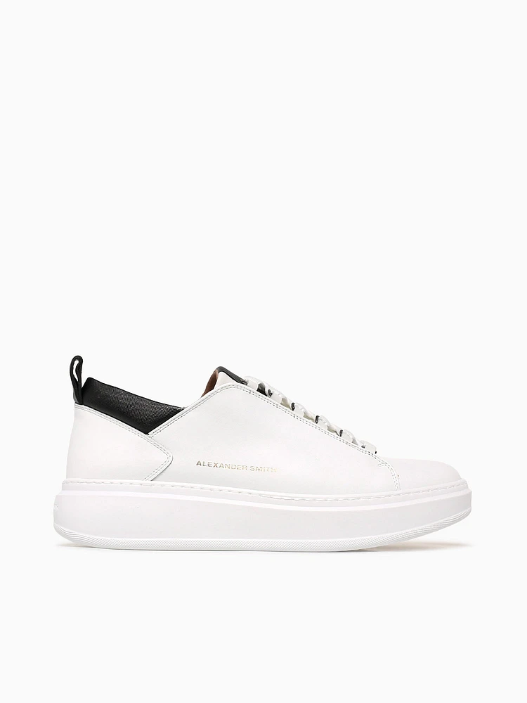 Wembley Man White Black leather