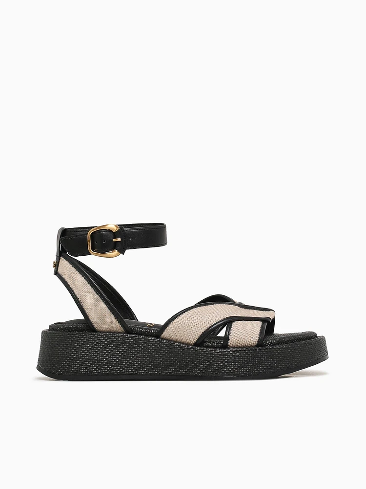 Nylie Natural Black raffia