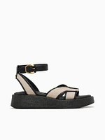 Nylie Natural Black raffia