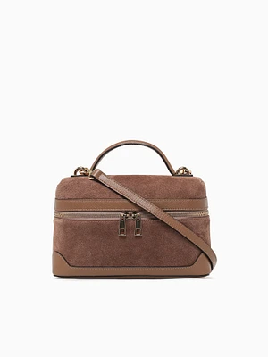 Alba Taupe Suede Leather