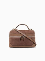 Alba Taupe Suede Leather