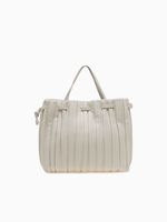 Srb26793 Pleated Shopper White