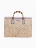 1272 Rainbow Bamboo Tote Beige