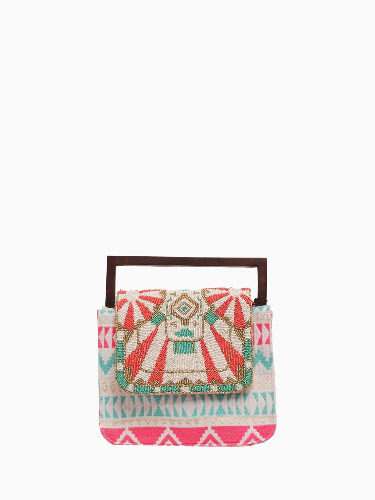 Ab21192 Rising Sun Handbag Org Multi