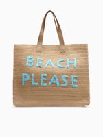 112123 Beach Please Tote Sand Aqua