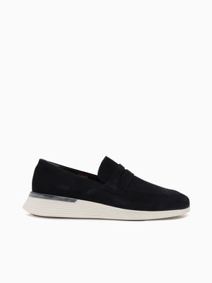 Crossover Loafer Navy White suede