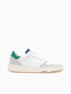 Timeless Low Top Wht Nvy Grn leather