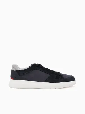 U Merediano Navy Suede Text