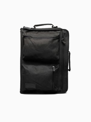 Asher Backpack Black Cotton Poly