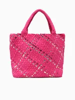 Woven Tote Fuschia