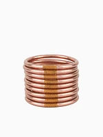 Rose Gold All Weather Bangles (Set of 9) - Serenity Prayer