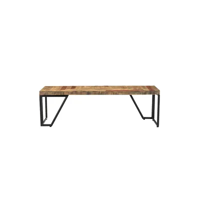 Casual Modern Bench in Multi-tone Natural Finish—Small