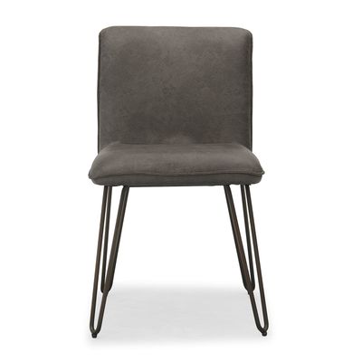 Cassidy Faux Leather Armchair in Vintage Grey