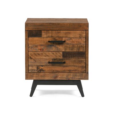 Dixon 2-Drawer Nightstand in Natural Finish