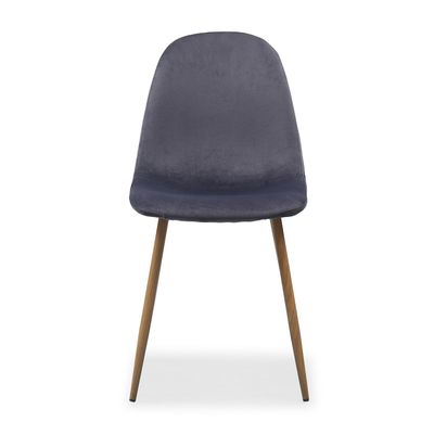 Naba Accent Chair in Grey Velour