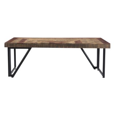Casual Modern Wood Coffee Table in Multi-tone Natural Finish