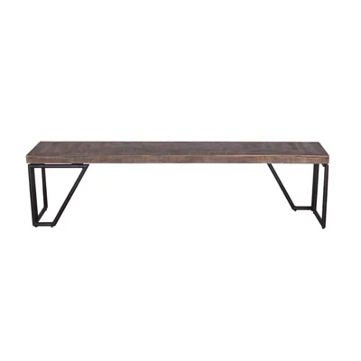Casual Modern Bench in Multi-tone Natural Finish—Large