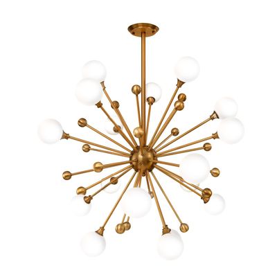 Lucci 18-Bulb White Glass Chandelier