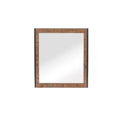 Dixon Wood-Framed Wall Mirror in Natural Finish
