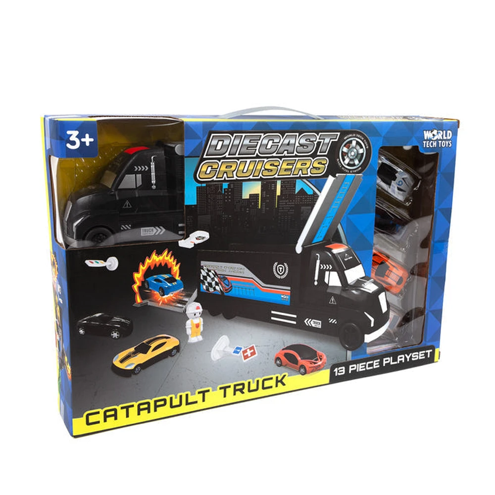 Diecast Cruisers Catapult Truck 13 Piece Playset