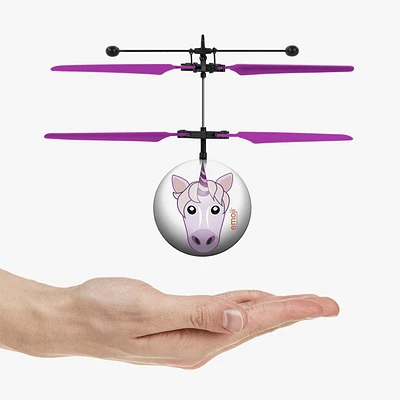 Unicorn Emoji IR UFO Ball Helicopter