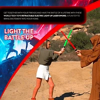 Retractable Electric Light-Up Laser Sword