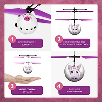 Unicorn Emoji IR UFO Ball Helicopter