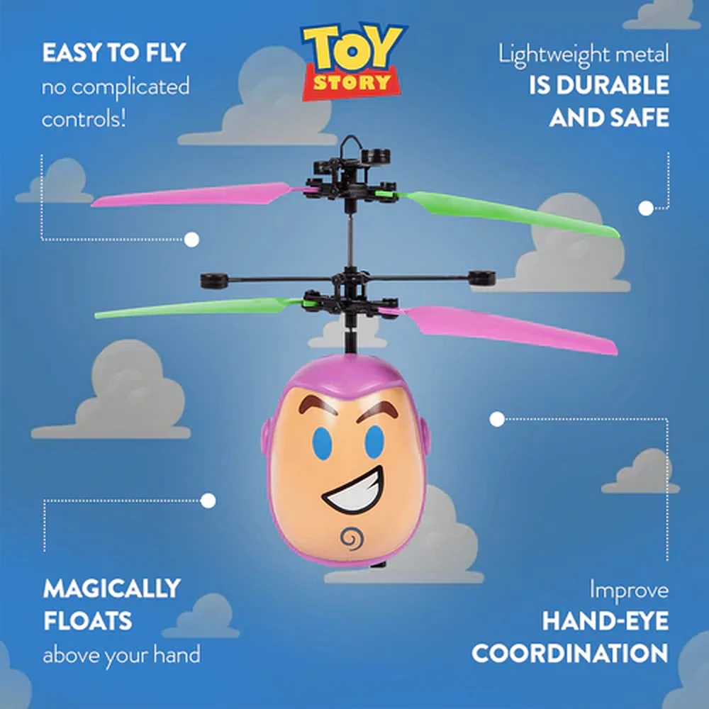 Disney Pixar Toy Story sous licence Buzz l'Éclair Hélicoptère IR à détection de mouvement UFO