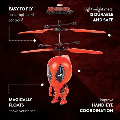 Marvel sous licence Deadpool 3.5 pouces Flying Figure IR UFO Big Head Helicopter