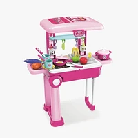 Ensemble de jeu de bagages rose Lil' Chef (37 pièces)