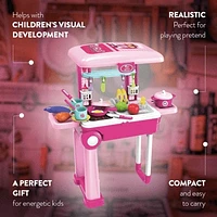 Ensemble de jeu de bagages rose Lil' Chef (37 pièces)