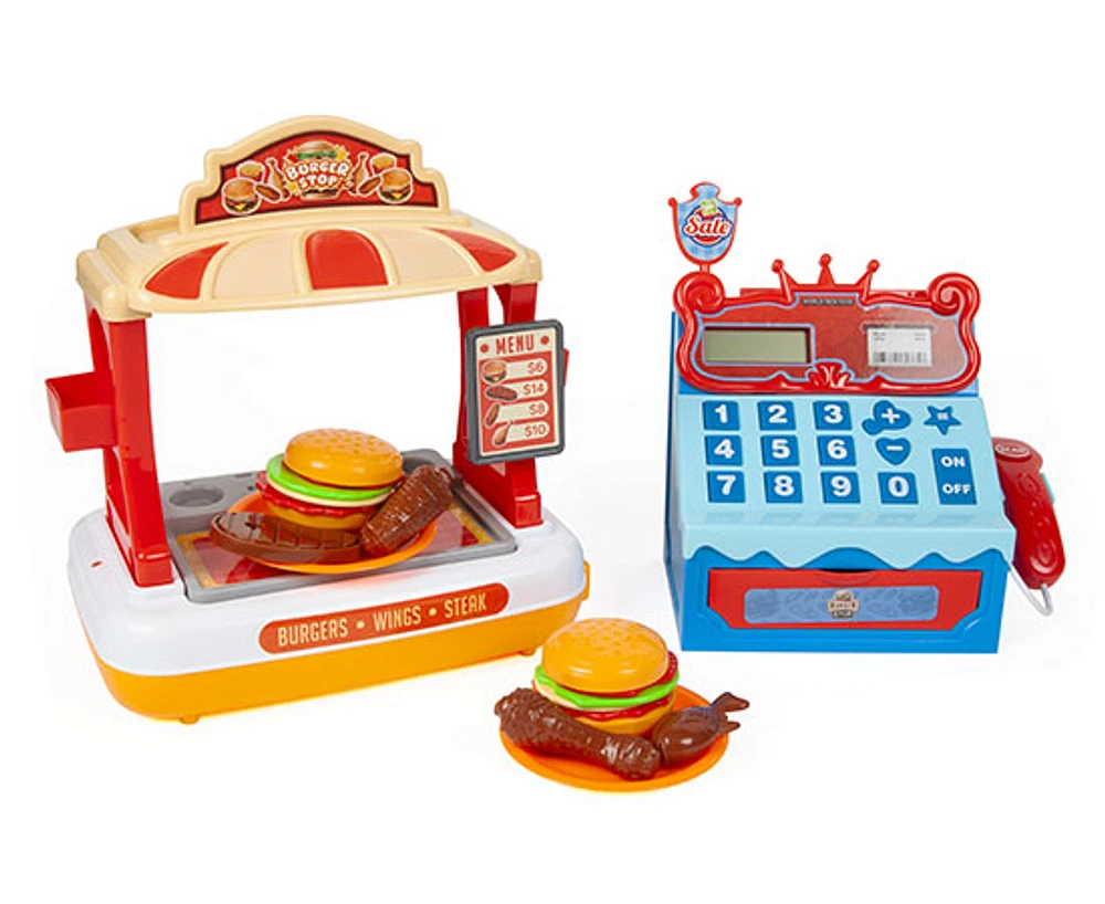 World Tech Toys Burger Stop avec caisse enregistreuse Playset