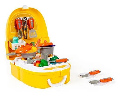 World Tech Toys Chef Sac à dos Ensemble de jeu de cuisine et de cuisine de 25 pièces