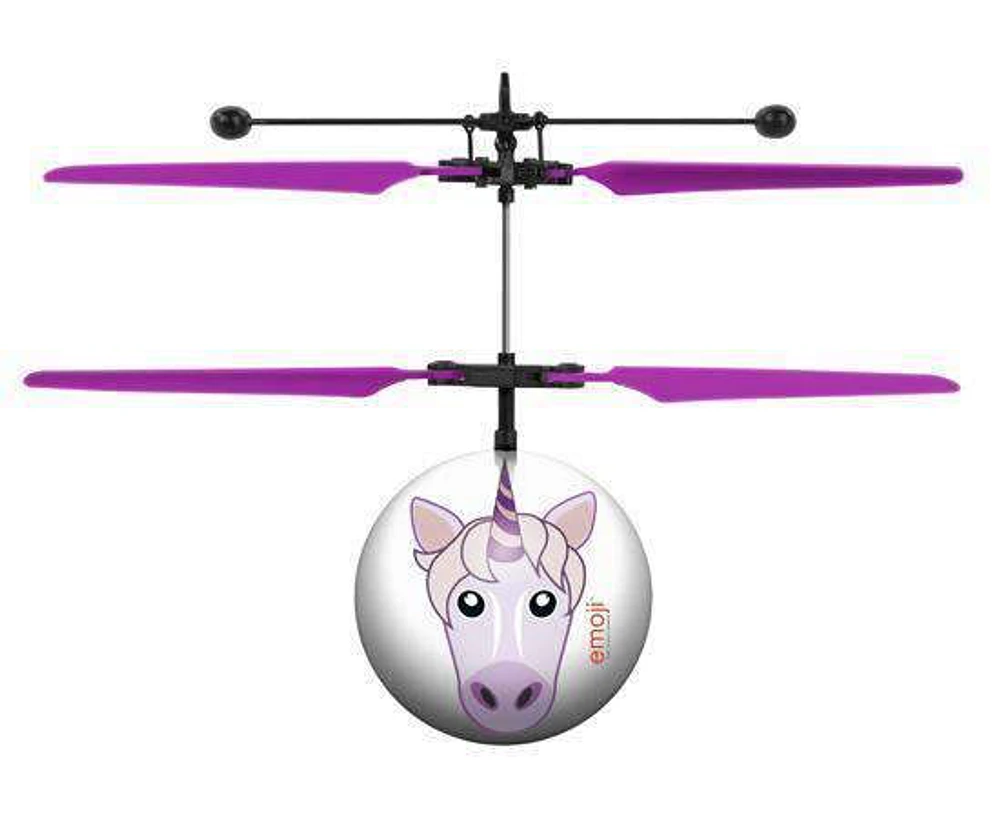 World Tech Toys Emoji Unicorn IR UFO Heli Bal