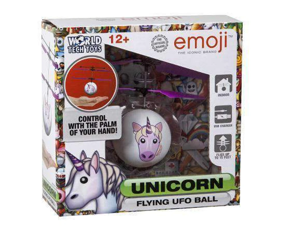 World Tech Toys Emoji Unicorn IR UFO Heli Bal