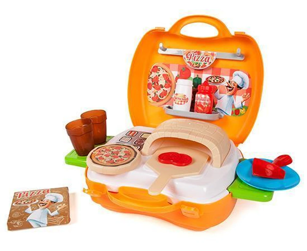 World Tech Toys Pizzeria Ensemble de jeu valise 22 pièces