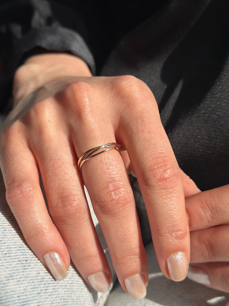 Tri Tone Simple Ring
