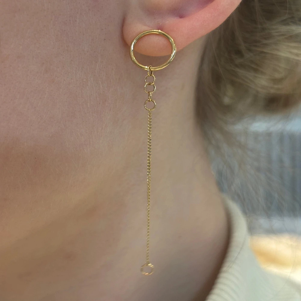 Single Short Minimalist Earring