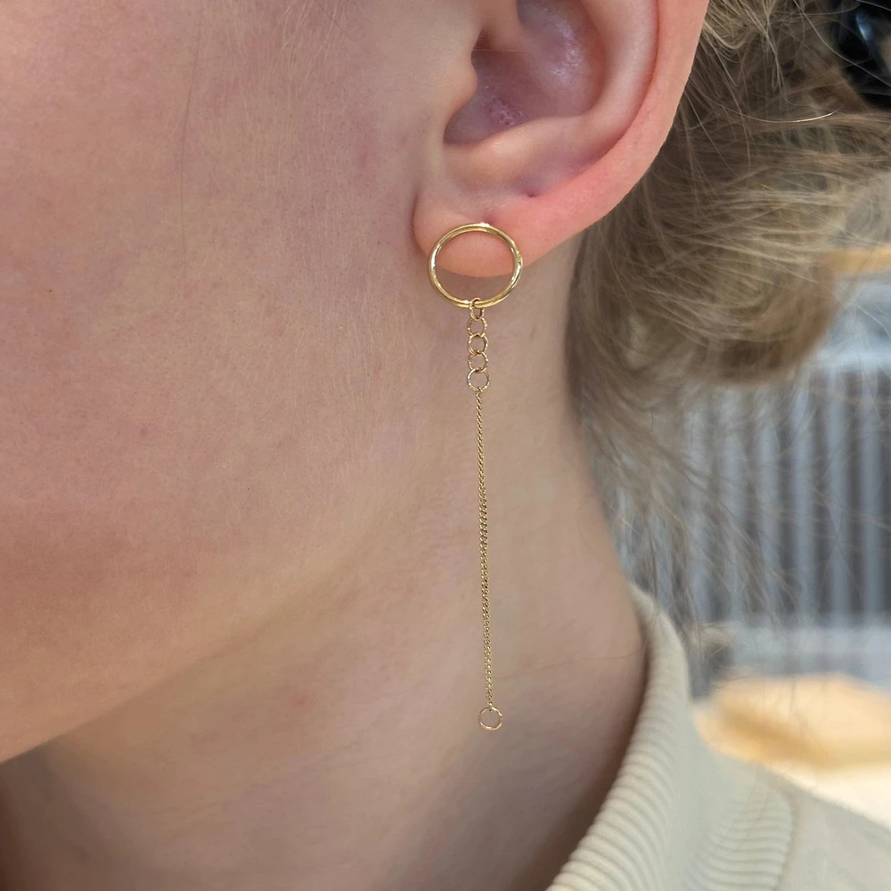 Single Short Minimalist Earring