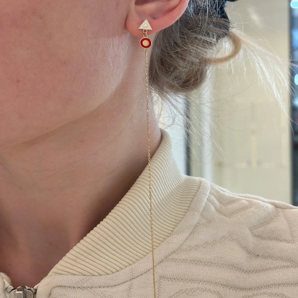 Single Geometric Threader Stud