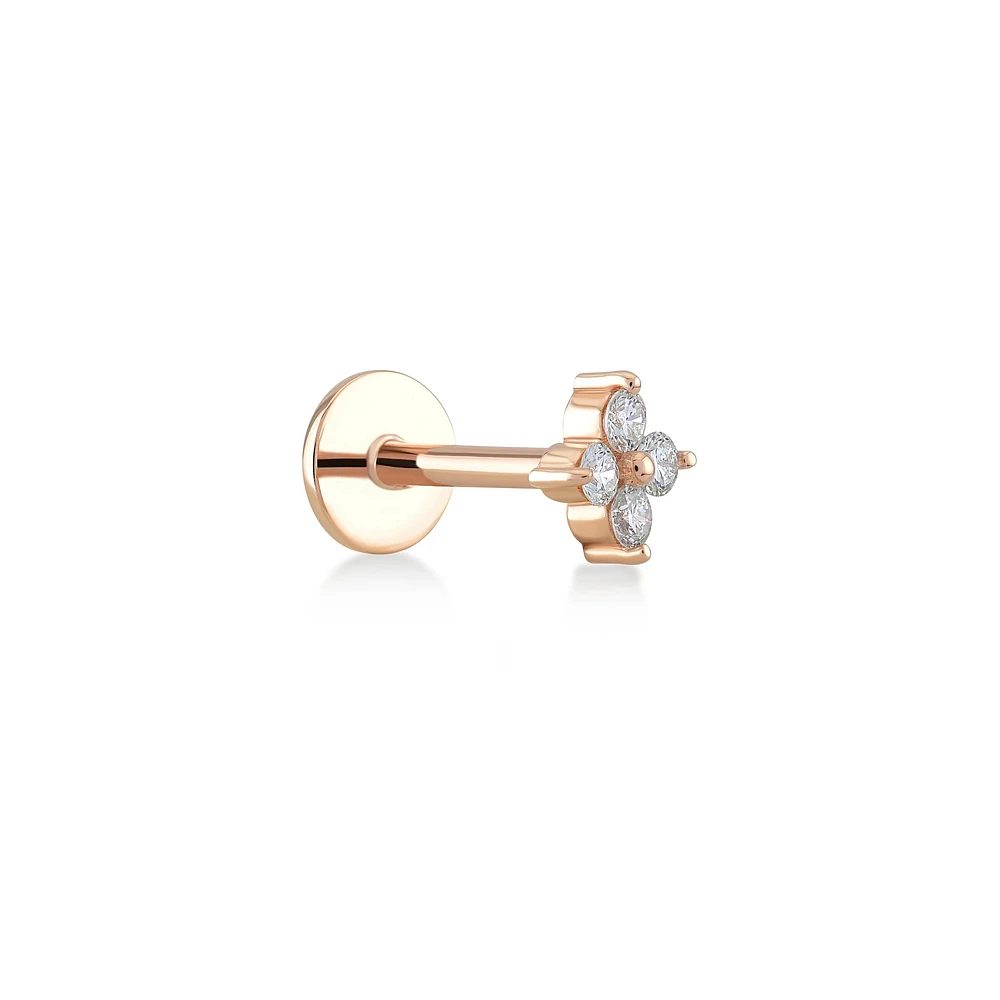 Quad Diamond Piercing -Single