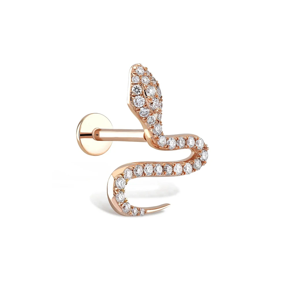 Snake Diamond  Piercing -Single