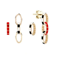 Enamel Chain Earring