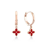 Enameled Flower Earring