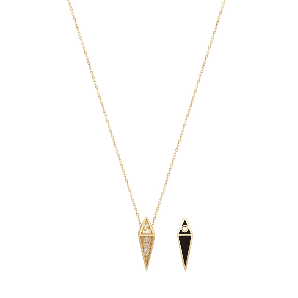 Black Enamel Necklace