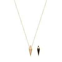Black Enamel Necklace